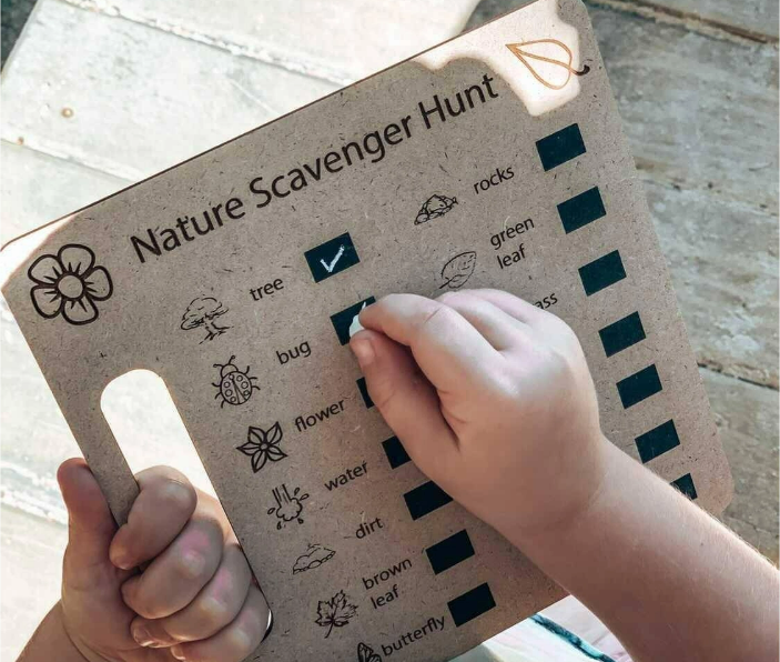 Nature Outdoor Scavenger Hunt Board