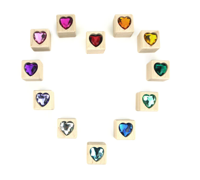 Rainbow Hearts Gem Blocks