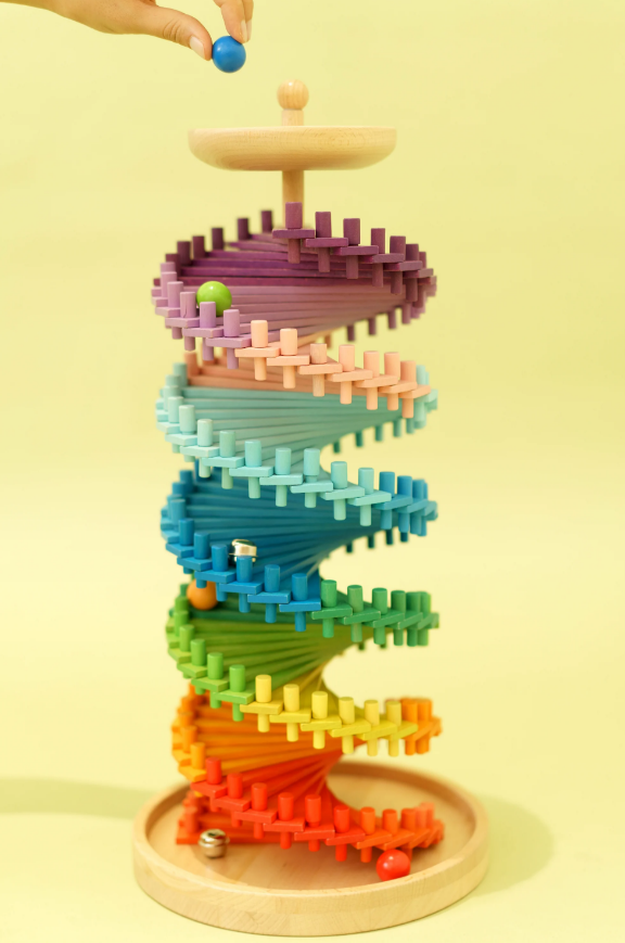 Rainbow Wood Marble Run Tree