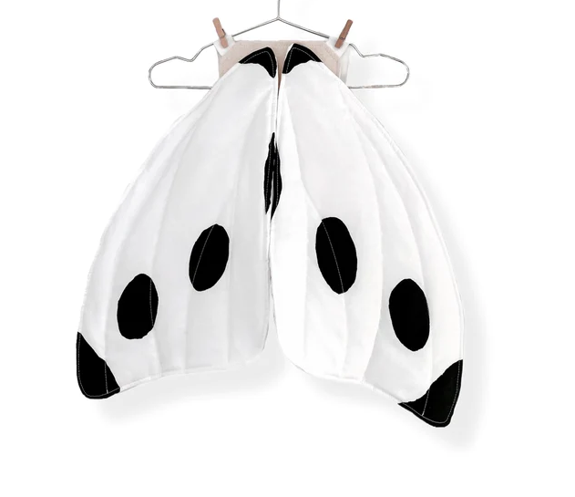 White & Block Spotted Butterfly Wings Costume