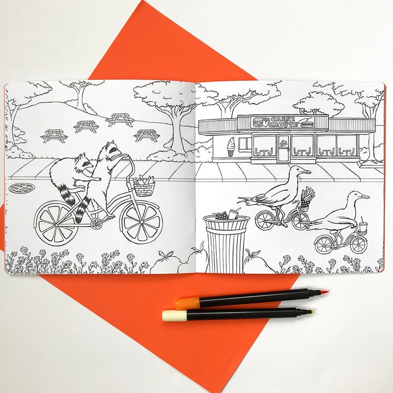 Forest to Town Coloring Book
